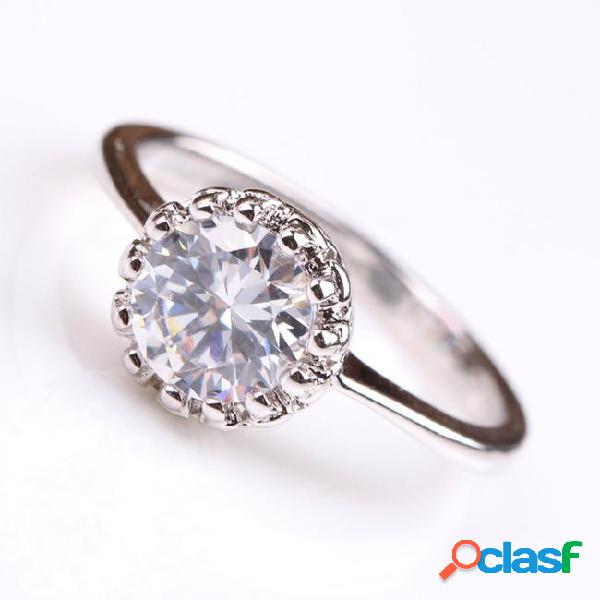 Hot sale fashion wedding crown rings for women simulated