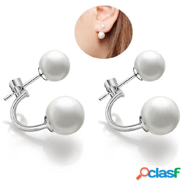 Hot sale pearl earrings for women silver earrings pearl
