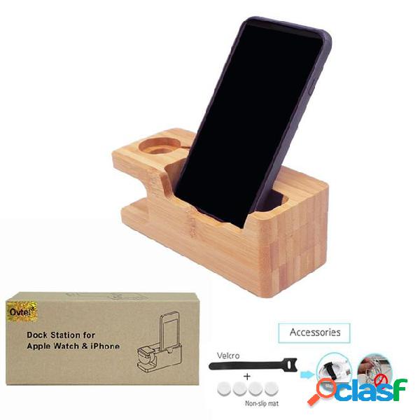 Hot sell for apple watch iwatch iphone bamboo charging