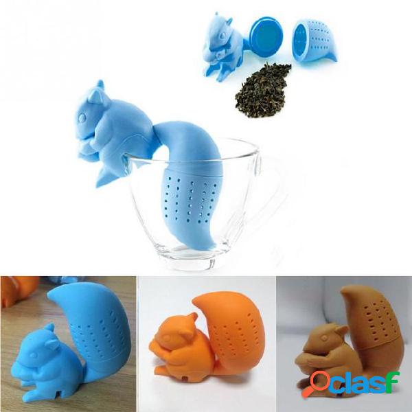 Hot tea strainer cartoon squirrel tea filter infuser