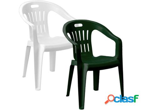 IPAE Sillón resina respaldo bajo PIONA blanco