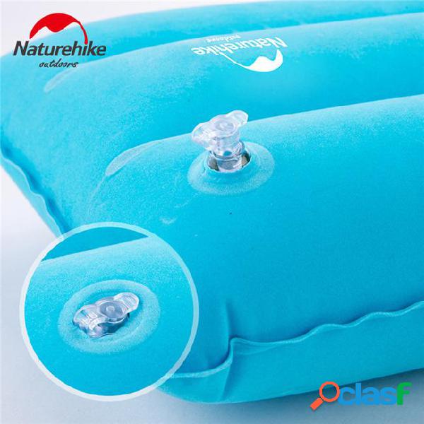 Inflatable pillow portable sleeping gear inflated compressed