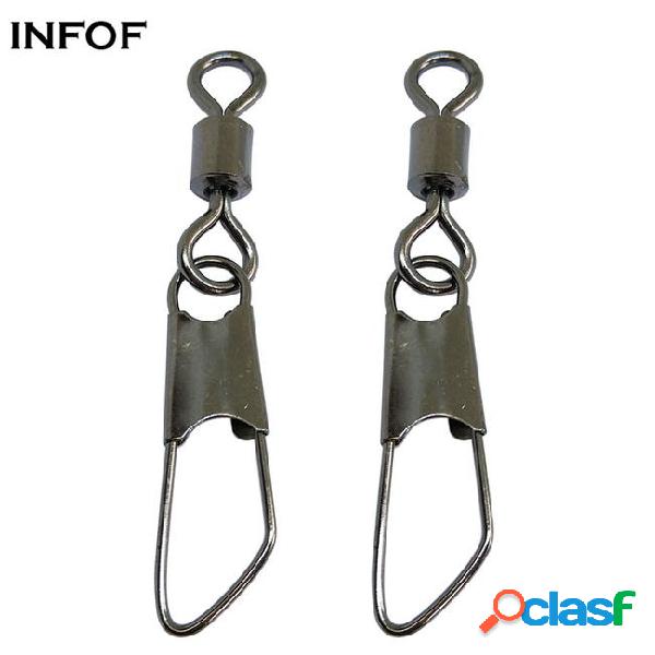 Infof brand 500pcs/lot f2019 rolling swivels with safety
