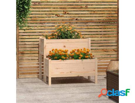 Jardinera VIDAXL De Madera Maciza De Pino 84,5X84X75 Cm