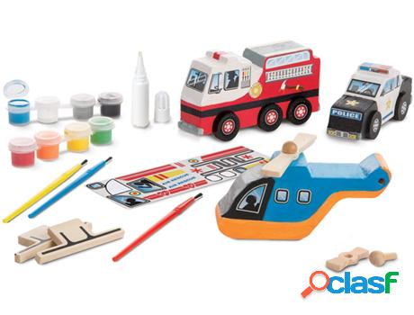 Jogo de Mesa MELISSA & DOUG Decorate-Your-Own Wooden Rescue