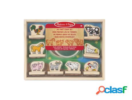 Jogo de Mesa MELISSA & DOUG My First Wooden Stamp Set - Farm