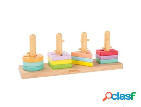 Juego Didáctico WOOMAX Juego de formas encajable de madera