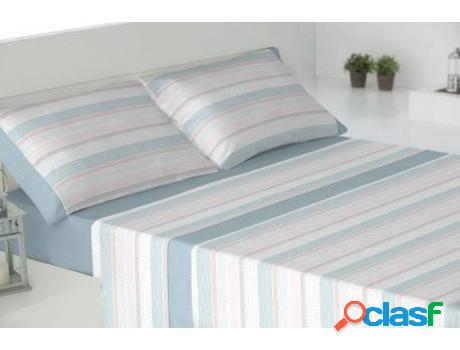Juego de Sábanas Térmicas Leo Franela Azul 90 cm