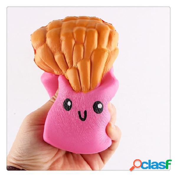 Jumbo squishy french fries slow rising squishies charms soft