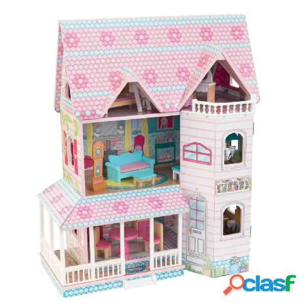 KidKraft Casa de muñecas de 3 pisos Abbey Manor