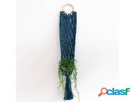 Kit DIY HOOOKED de Macramé Colgador de Plantas Bali Petrol