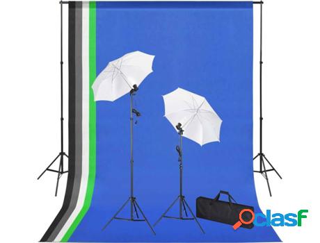 Kit Iluminación de Estudio VIDAXL Fotografía con Fondos,