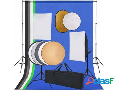 Kit Iluminación de Estudio VIDAXL con Focos Softbox, Telón