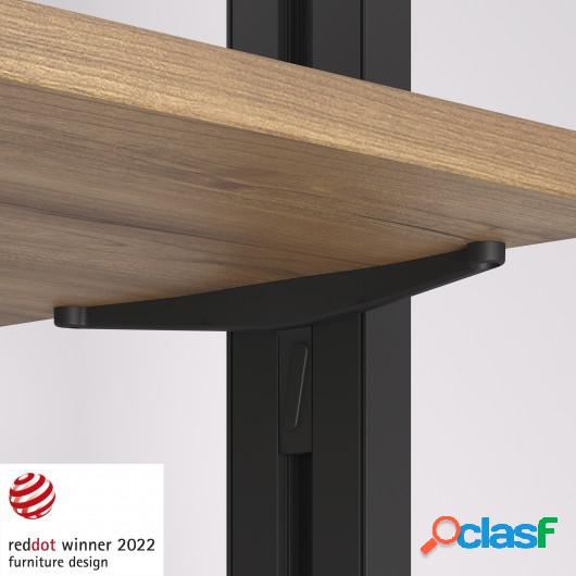 Kit Zero de soportes para estantes de madera y módulo,