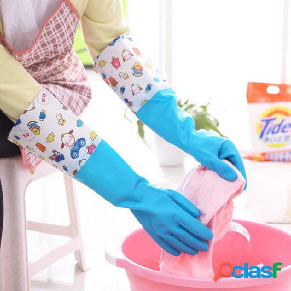 Kitchen housework dishwashing gloves thicken wide and tight