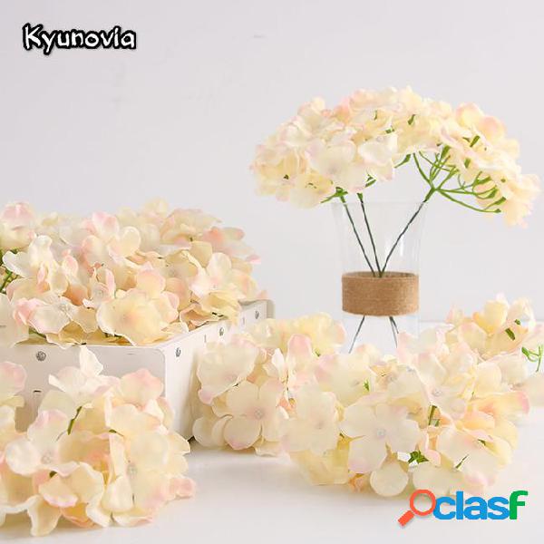 Kyunovia 50pcs artificial silk hydrangea flower head ball