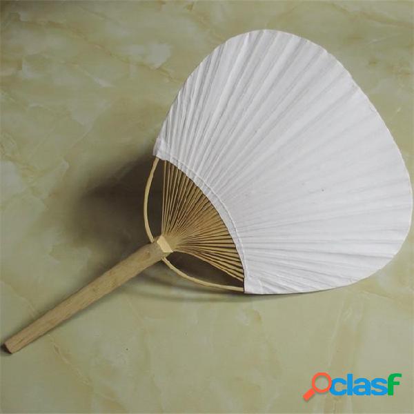 Large number paper fan round two sided blank fans with