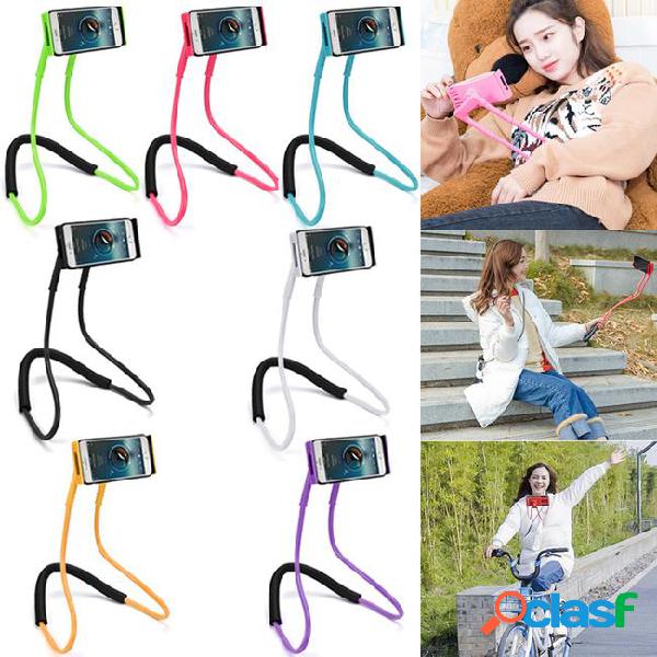 Lazy hanging neck phone stands necklace support bracket