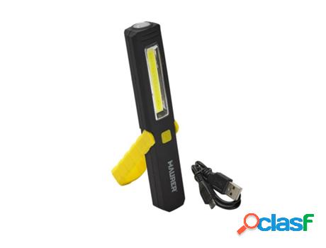 Linterna led recargable con gancho e iman / 200 - 60 lumenes