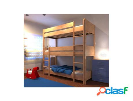 Litera BEFARA (100 x 207 x 217 cm - Madera - Multicolor)