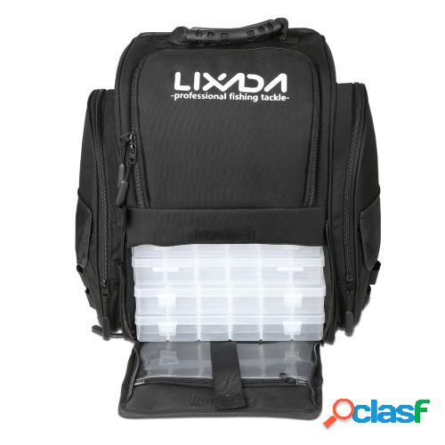 Lixada Fishing Tackle Backpack with 4 Trays Large Tackle
