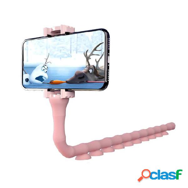 Long arm holder for universal phone with suction cup hang on