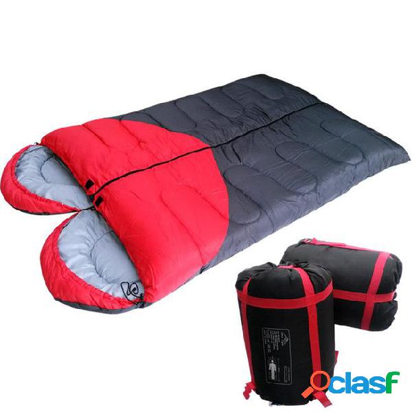 Love heart couple folding camping sleeping bag rectangular