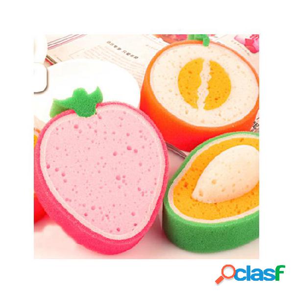Lovely fruit shape sponge scouring pad dish cloth thicken