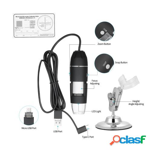 Lupa de microscopio con zoom digital USB con función OTG