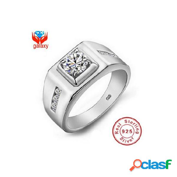 Luxury wedding rings for men 100% 925 sterling silver high