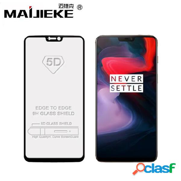 Maijieke 5d full glue cover tempered glass for oneplus 6 5