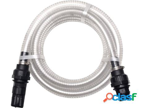 Manguera de Succión VIDAXL con Conectores (Blanco - PVC -