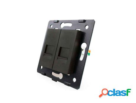 Mecanismo de Empotrar Teléfono Rj11 + Red Rj45 LEDBOX