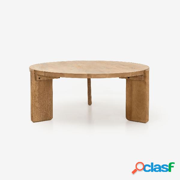 Mesa centro de madera de mango Polanco Ø80x35cm Clau&Chloe