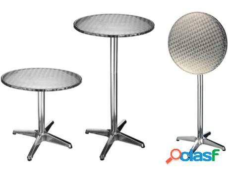 Mesa de Bar HI Plegable (60x115 cm - Aluminio)
