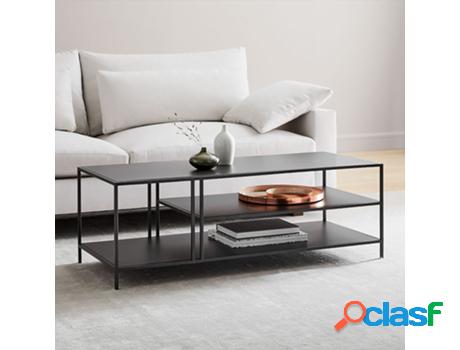 Mesa de Centro EN.CASA Kustavi con Estante (Negro -