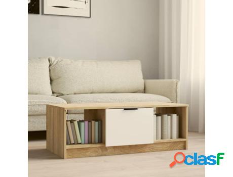 Mesa de Centro VIDAXL (Beige - Madera Contrachapada - 102 x
