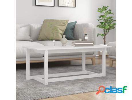 Mesa de Centro VIDAXL (Blanco - Madera - 110 x 55 x 45 cm)