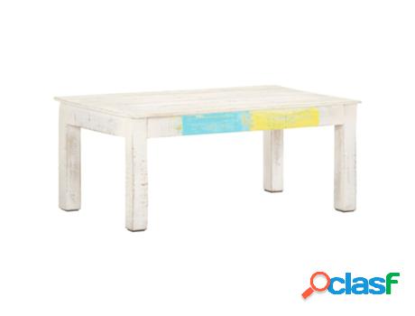 Mesa de Centro VIDAXL (Blanco - Madera - 110 x 60 x 45 cm)