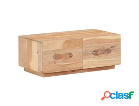 Mesa de Centro VIDAXL (Marrón - Madera - 90 x 50 x 35 cm)