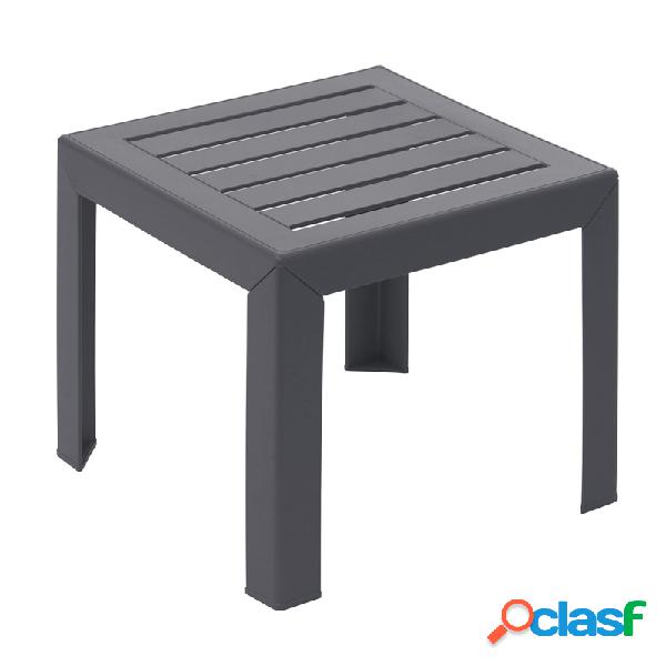 Mesa resina jardin grosfillex miami antracita 40x40cm