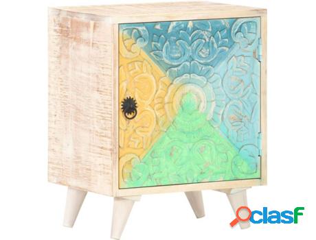 Mesita de Noche VIDAXL (Multicolor - Madera - 40x30x50 cm)