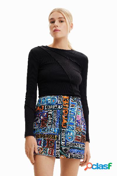 Minifalda slim logo arty - BLACK - M