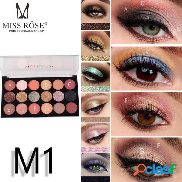 Miss rose 18 colors eyeshadow palette glitter eye shadow