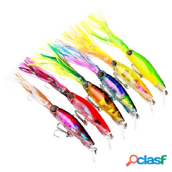 Mixed 6 color 14cm 44g squid hard baits & lures 1/0# hook
