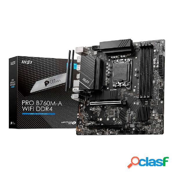 Msi pro b760m-a wifi ddr4. socket 1700. micro-atx.