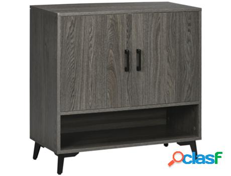 Mueble Zapatero HOMCOM (Gris - Melamina de Madera -