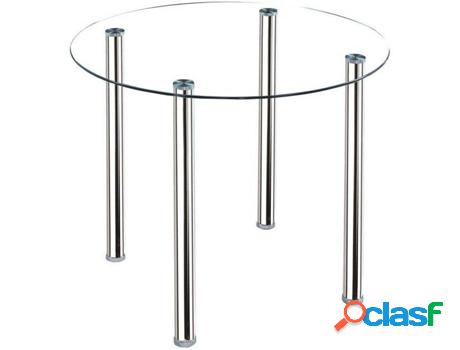 Mueble de Apoyo ABECEDARIO cromo (Metal, Vidrio - 100 x 75 x