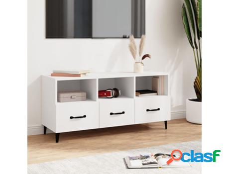 Mueble de TV VIDAXL (Blanco - Madera Contrachapada - 102 x