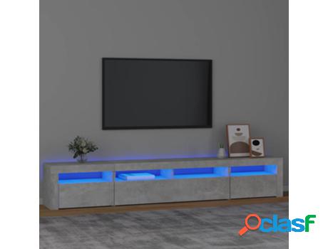 Mueble de TV VIDAXL (Gris - Madera - 240 x 35 x 40 cm)